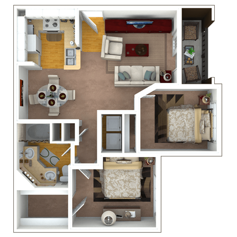 B1 Floor Plan at River Pointe, Conroe, 77304